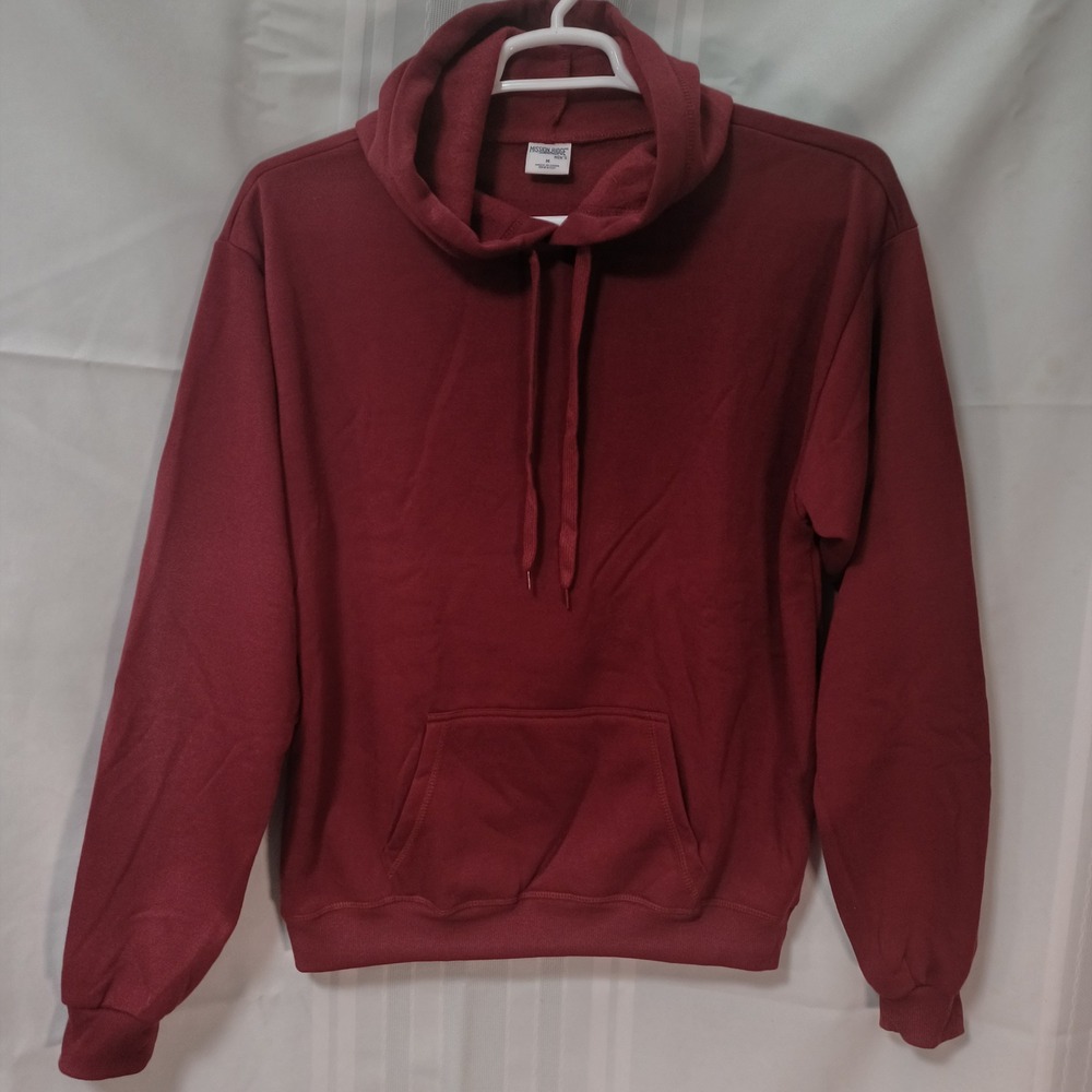 Mission Ridge‎ Mens Hoodie Fleece Pullover Maroon Burgundy Sweatshirt Size M